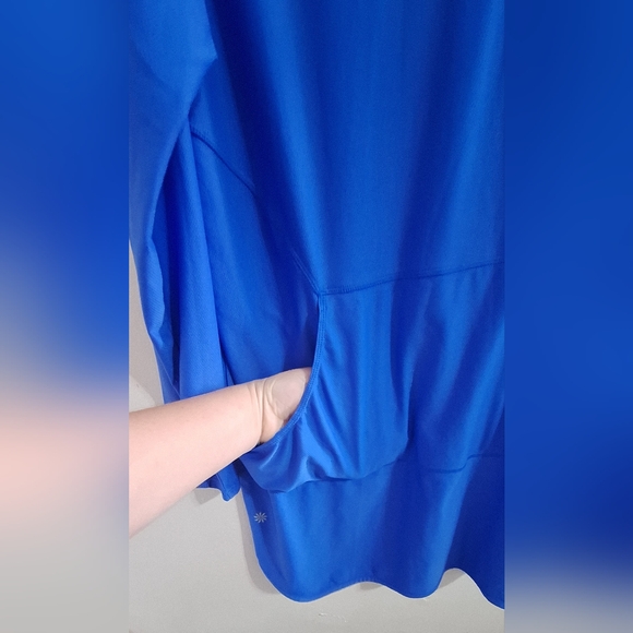 Athleta  Women's Blue Hooded Tunic Size 2X - Picture 13 of 15